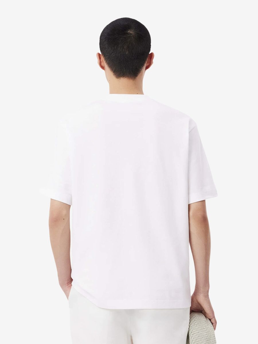 LACOSTE — Футболка Heavy Cotton Logo White/Green
