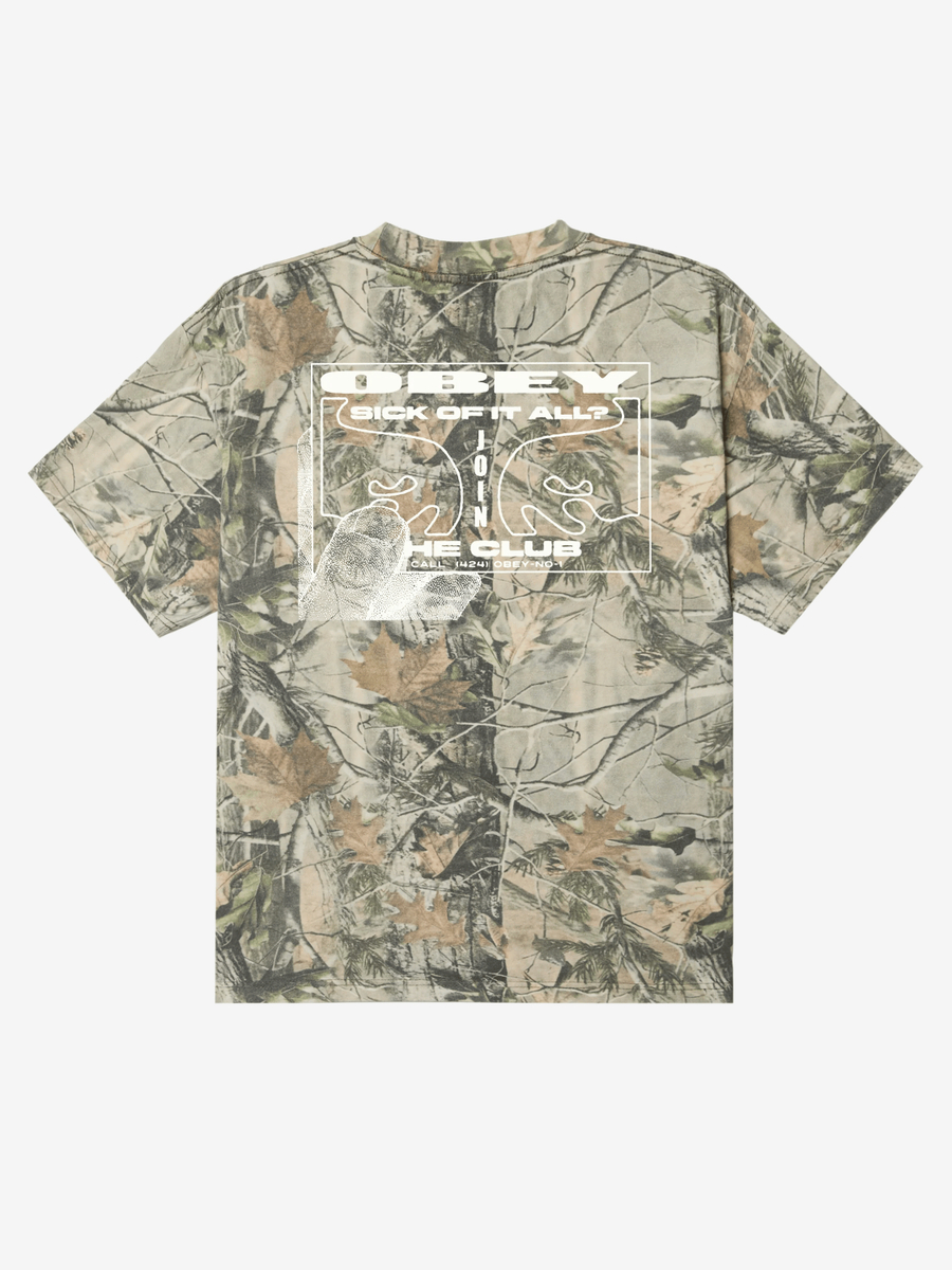 OBEY — Футболка Club Tee Leaf Camo