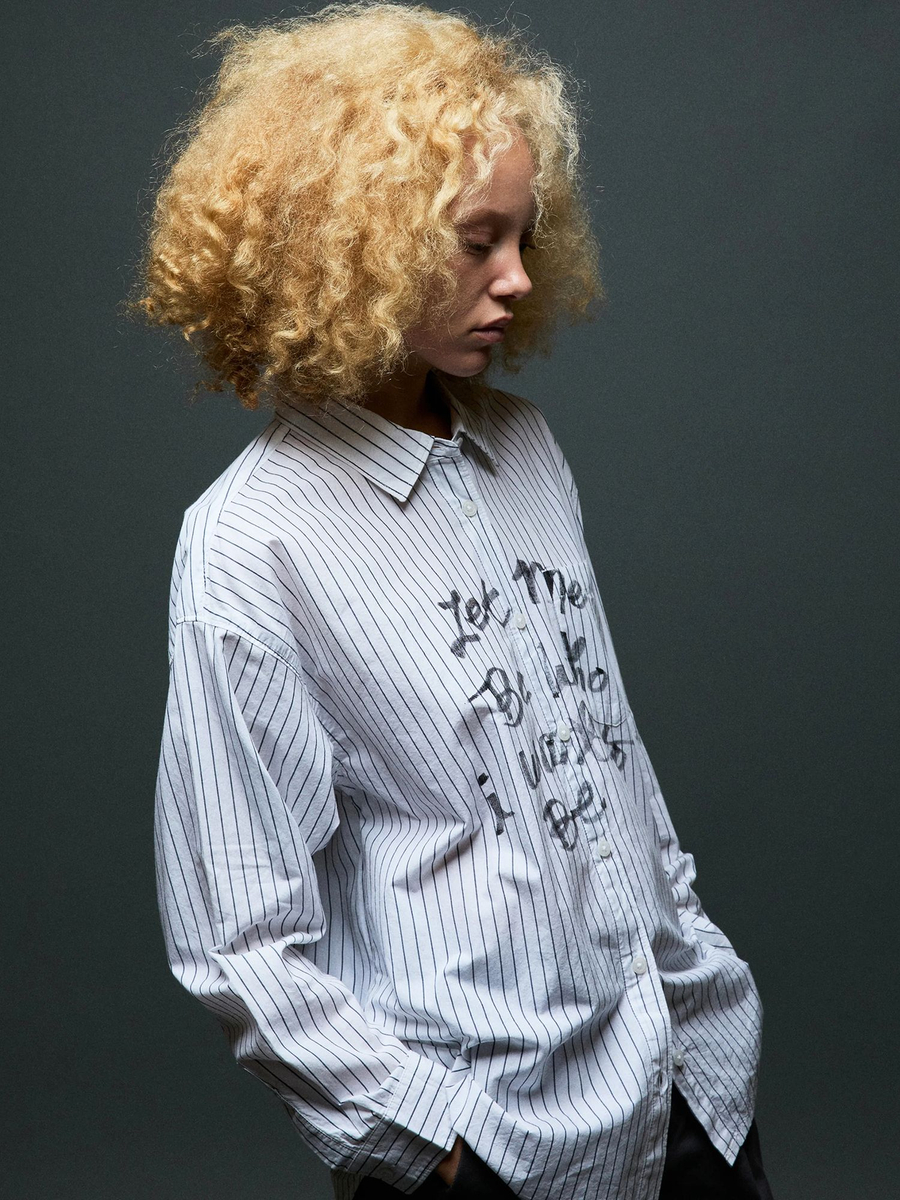 OBEY — Рубашка W Carlotta Stripe Shirt White Multi