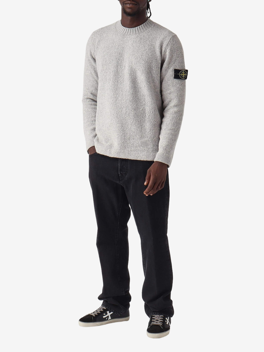 STONE ISLAND — Свитшот Fancy Yarn Sweatshirt Melange Grey
