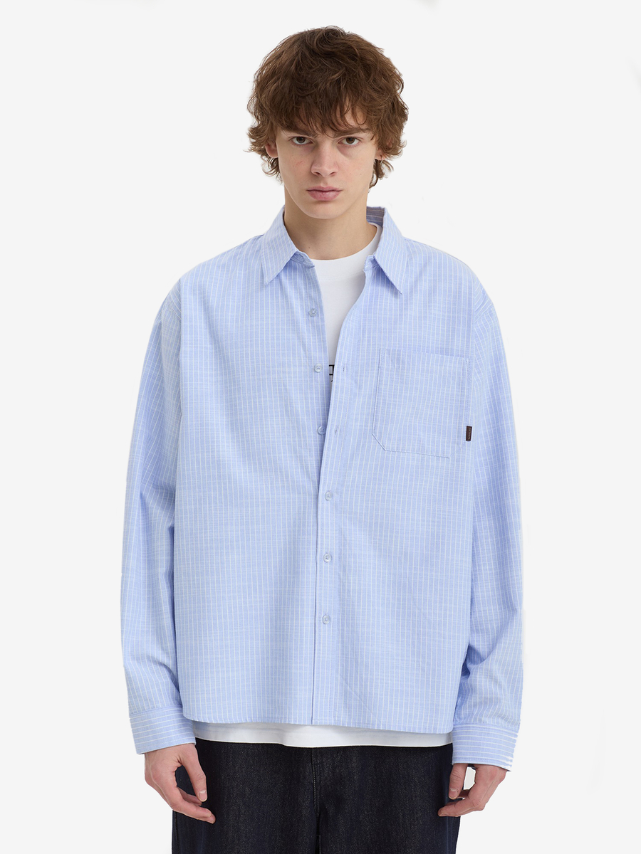 ОКТЯБРЬ — Рубашка AW'26 Stripe Oxford LS Blue Stripe