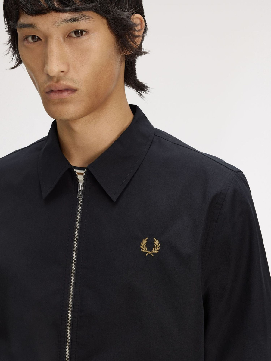 FRED PERRY — Рубашка Poplin Overshirt Black