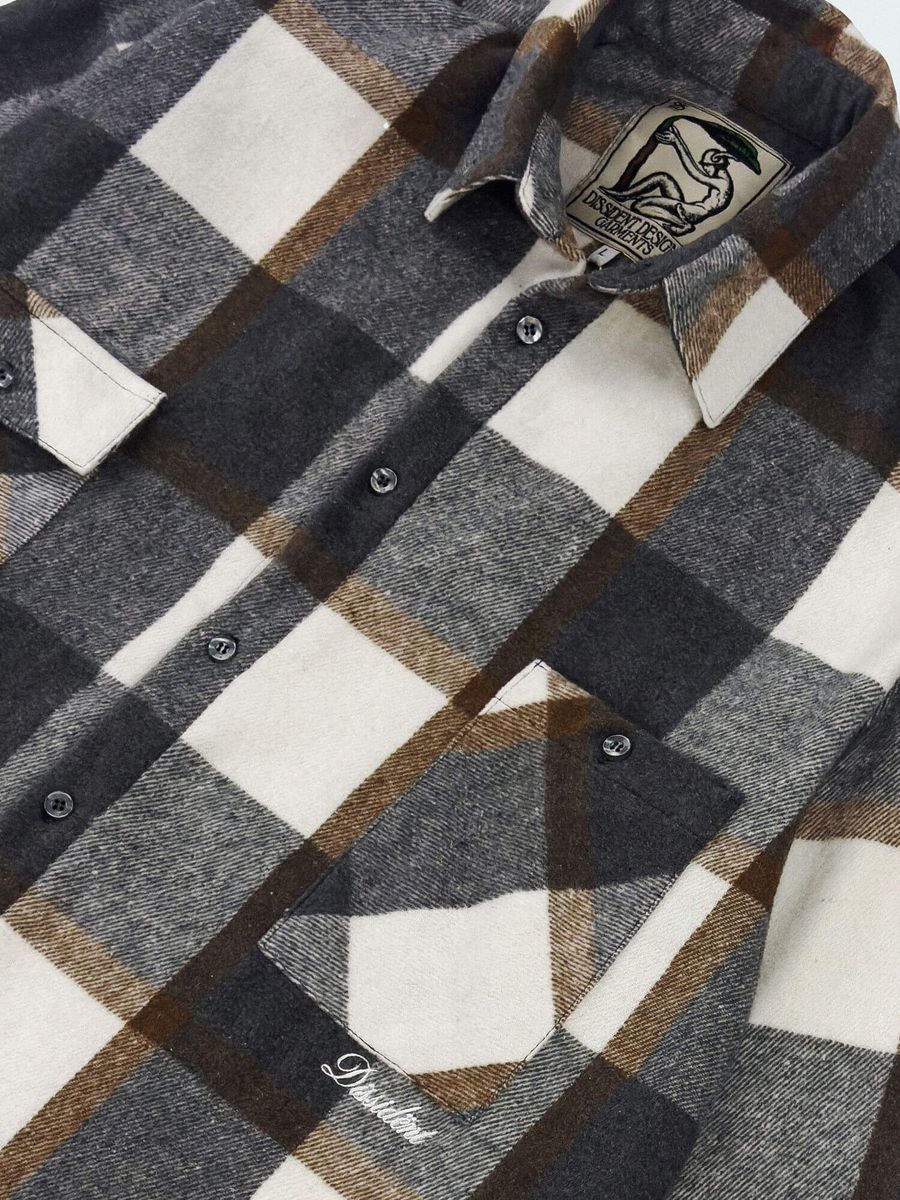 DISSIDENT — Рубашка Trademark Flanel Plaid Grey