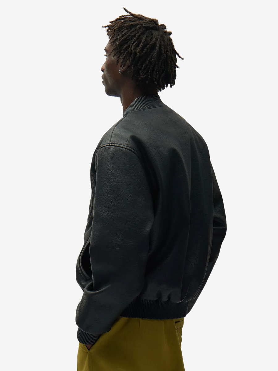 ARTE ANTWERP — Куртка Half Logo Leather Jacket Black
