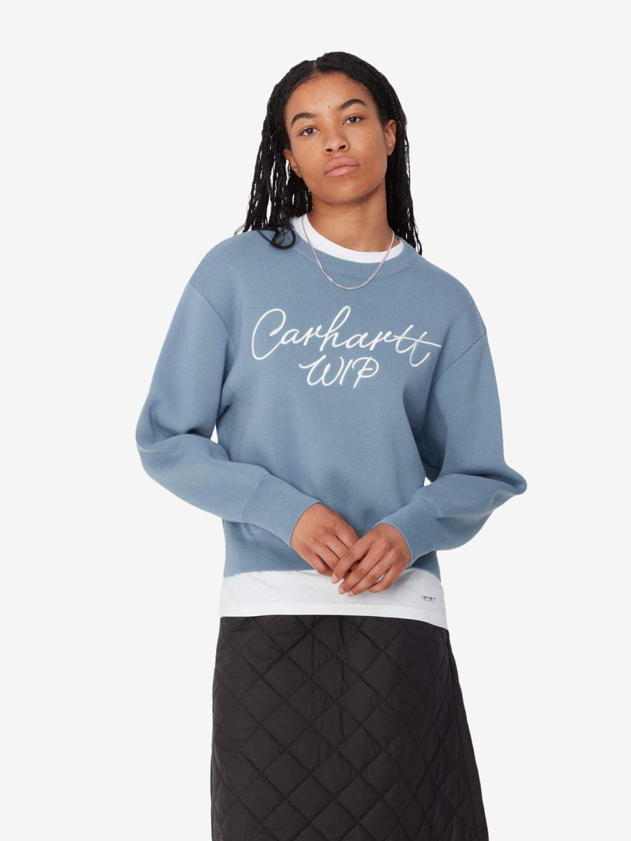 CARHARTT WIP — Свитер Вязаный W Signature Dusty Ice/Wax