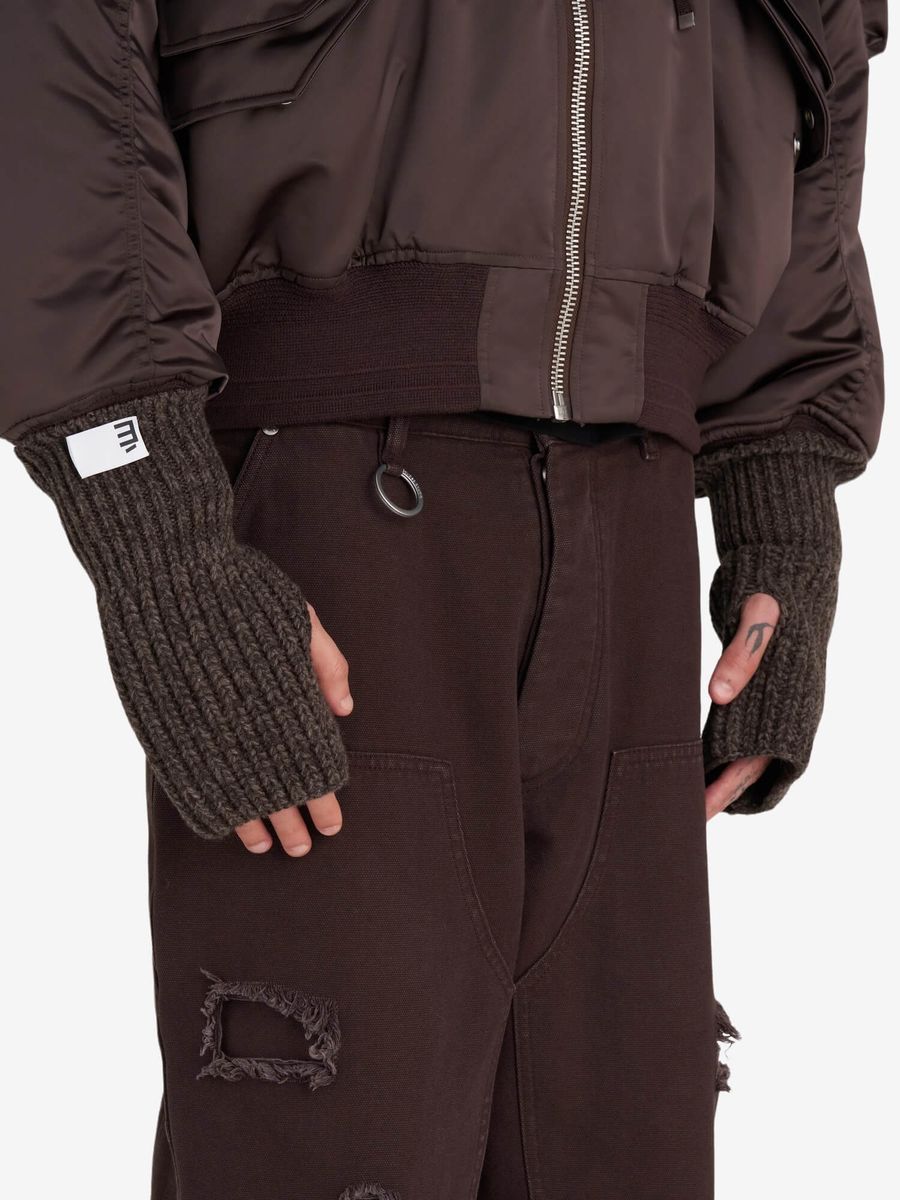 ÉTUDES STUDIO — Перчатки Wool Mittens Dark Brown os
