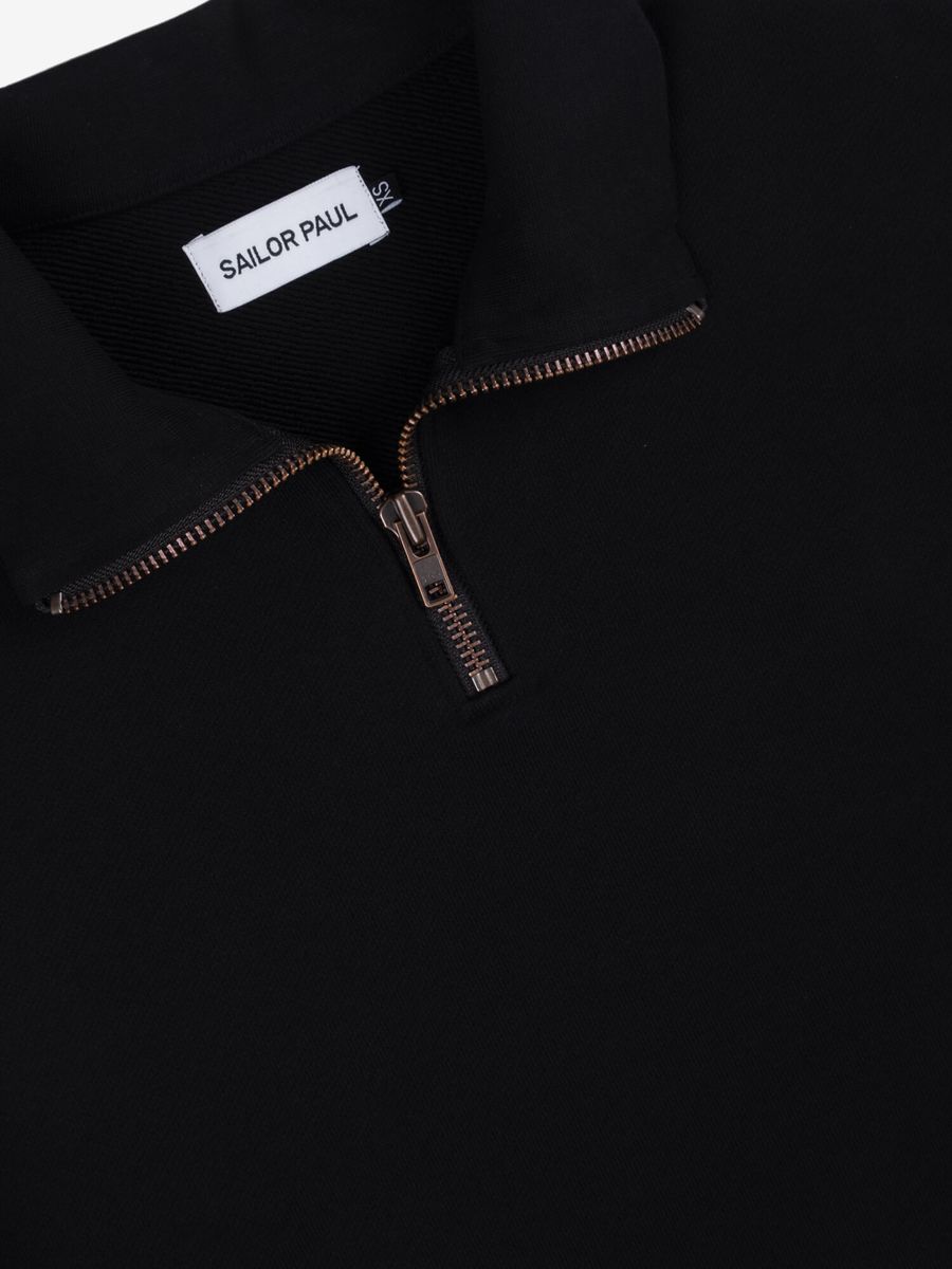 SAILOR PAUL — Свитшот Half-Zip Черный