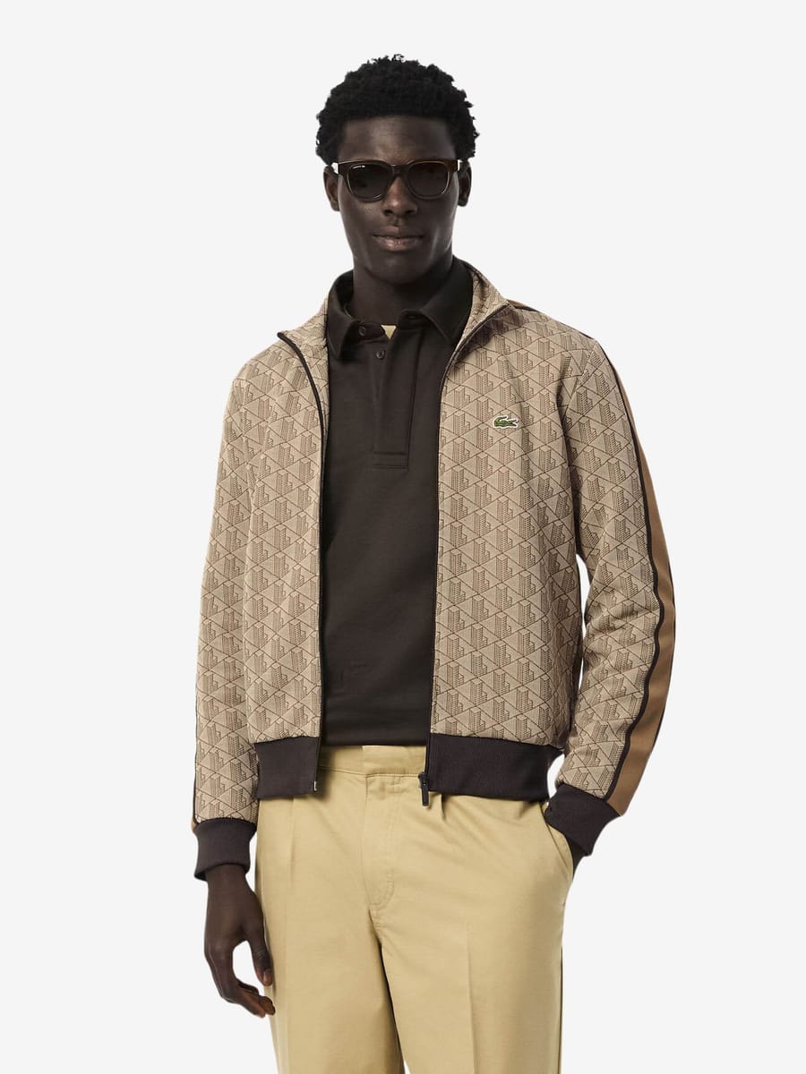 LACOSTE — Олимпийка Paris Monogram Brown