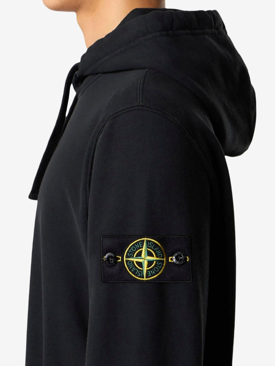 STONE ISLAND — Худи Brushed Organic Hood Black