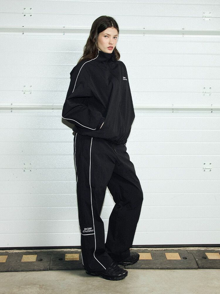 BRÛLER D’AMOUR — Куртка Windbreaker "Désordre" Black