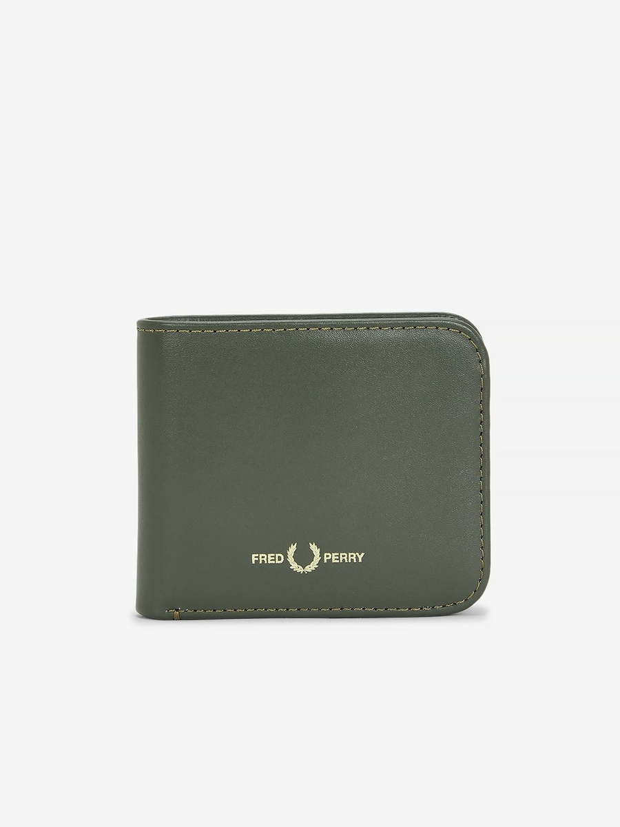 FRED PERRY — Кошелек Smooth Leather Billfold Wallet Laurel Green Wreath