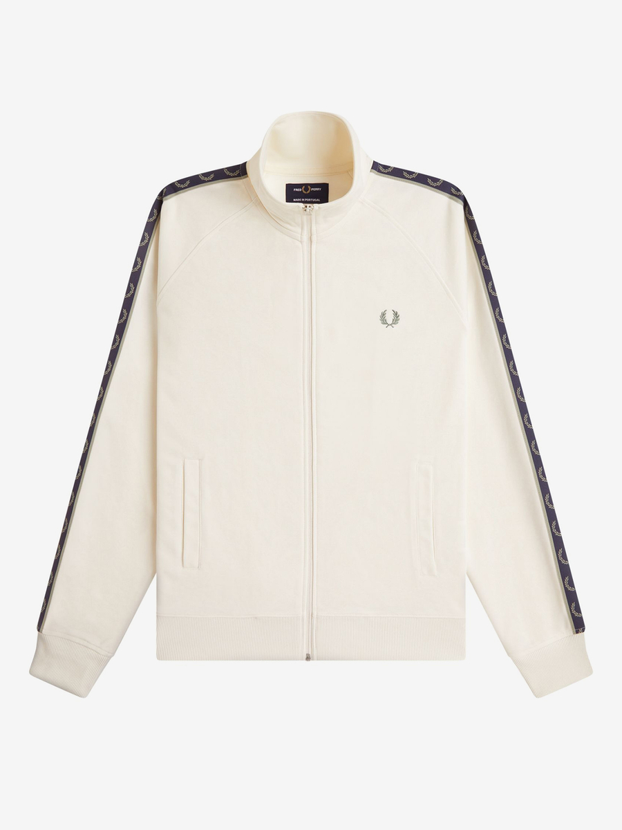 FRED PERRY — Олимпийка Contrast Tape Track Jacket Ecru