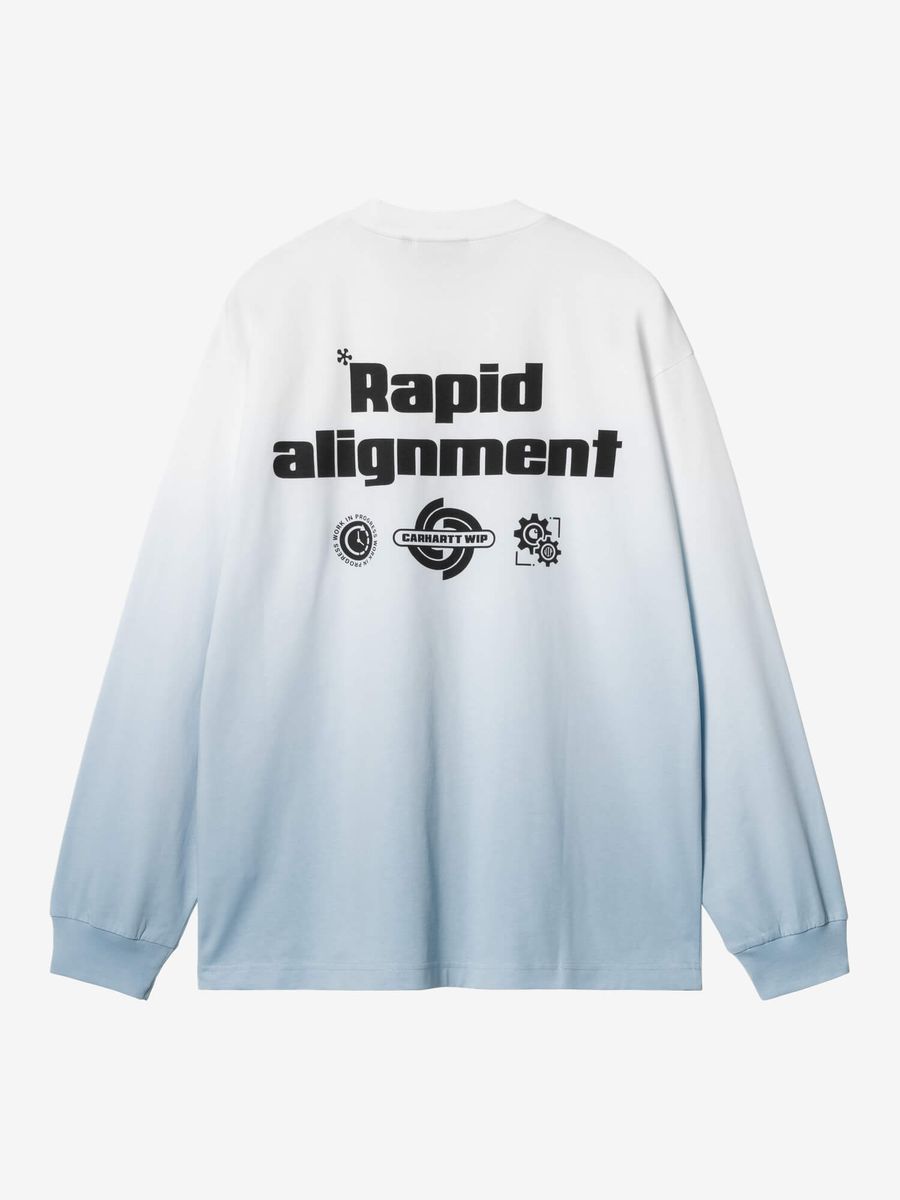CARHARTT WIP — Лонгслив S/S Light Work White/Bluebird (Dip Dye)