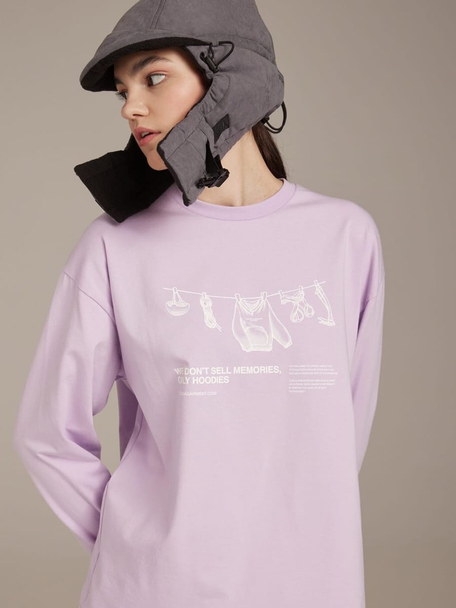 CALLED A GARMENT — Лонгслив Climber Лавандовый