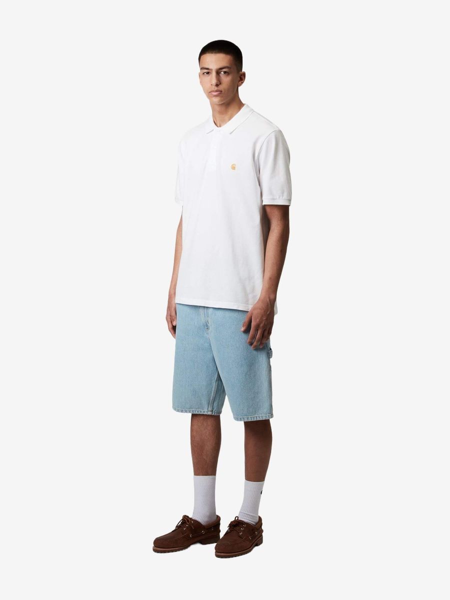 CARHARTT WIP — Футболка Поло Chase Pique White/Gold