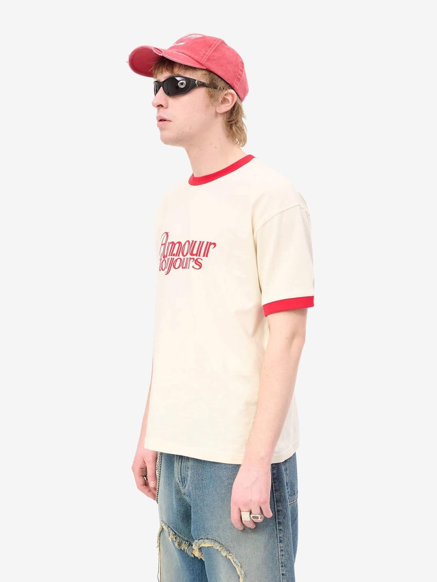 CARNE BOLLENTE — Футболка Even More Amour Off White/Red