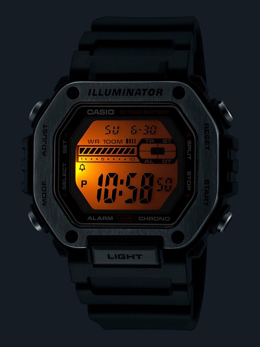 CASIO — Часы Iluminator MWD-110H-1A Black/Silver