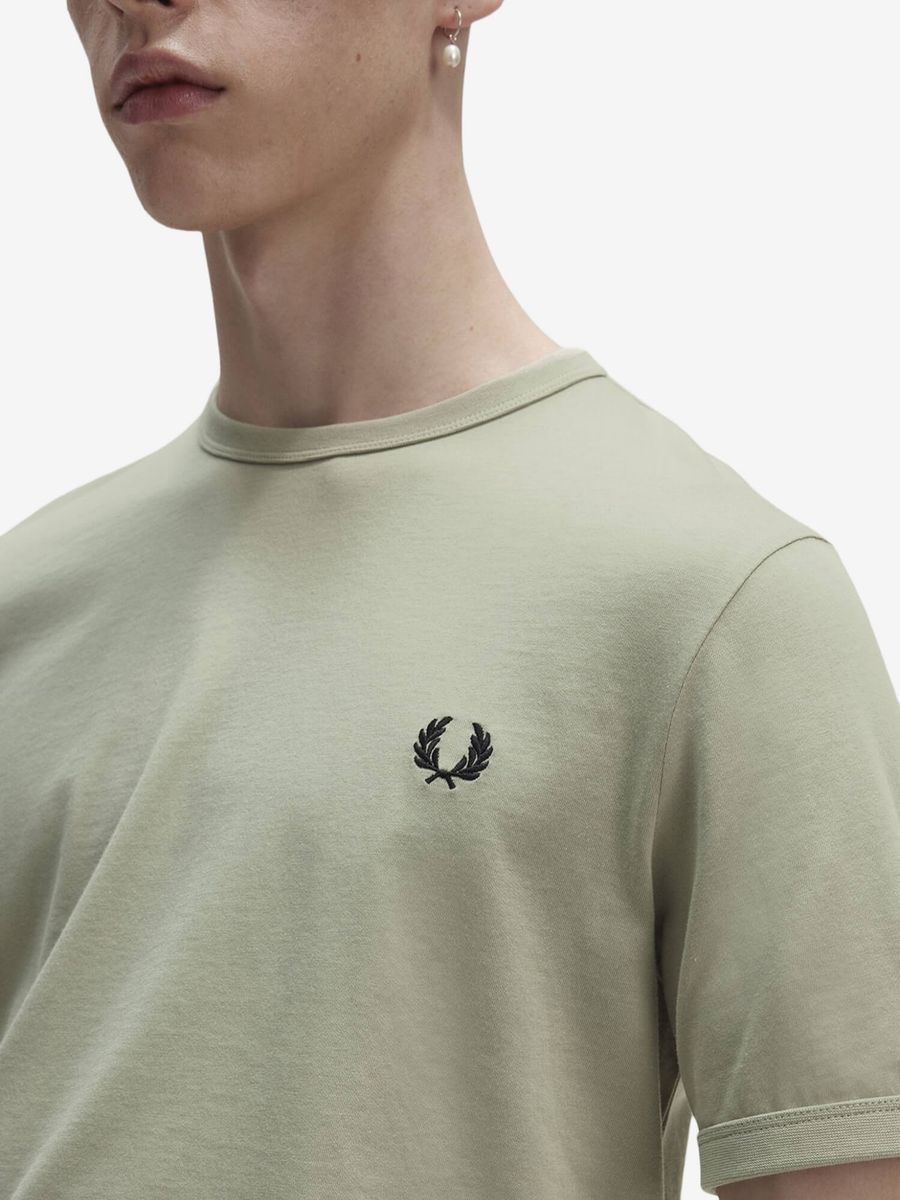 FRED PERRY — Футболка Ringer Grey/Black