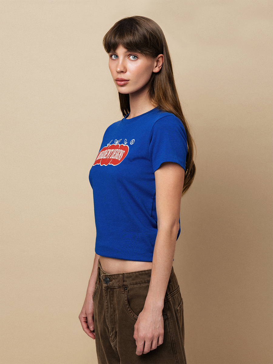 DISSIDENT — Футболка Organic Baby Tee in Blue