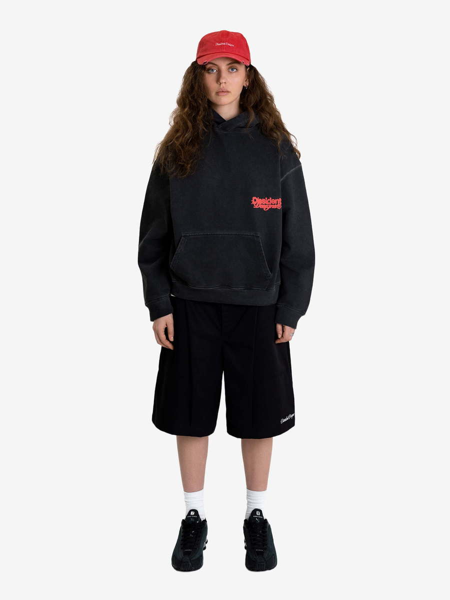 DISSIDENT — Худи DD Pufed Ink Dyed Hoodie in Asphalt