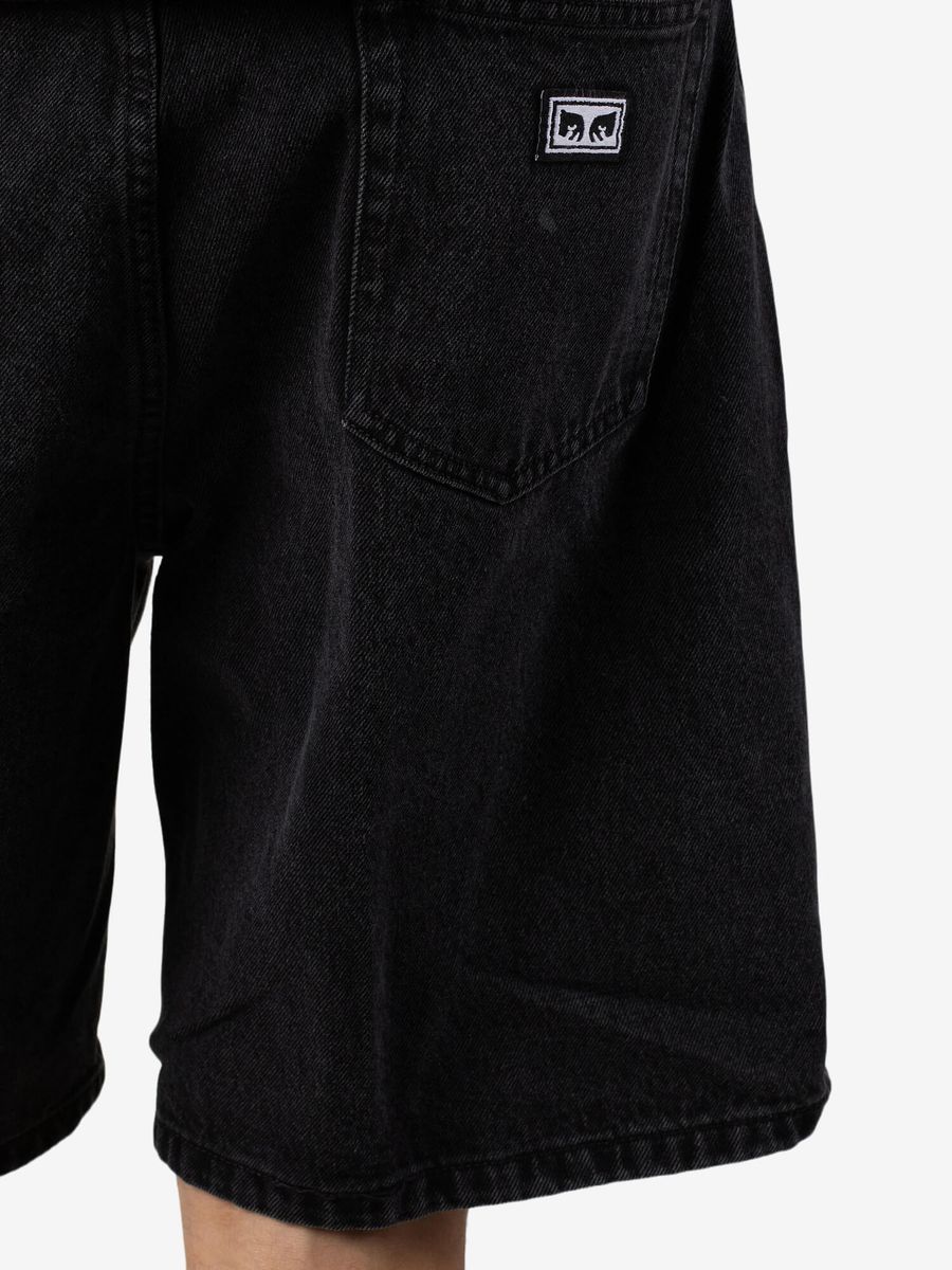 OBEY — Шорты Bigwig Baggy Denim Faded Black