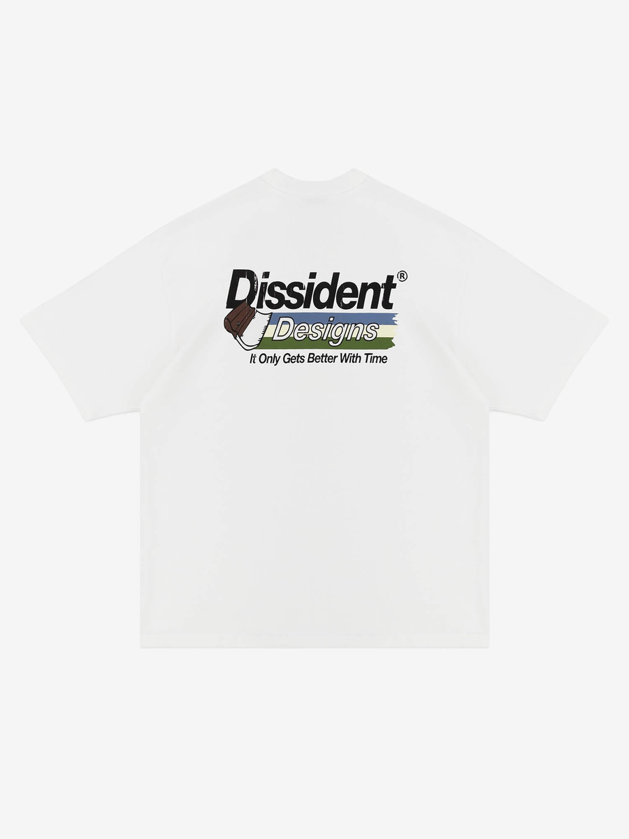 DISSIDENT — Футболка Print Works Tee in Milk