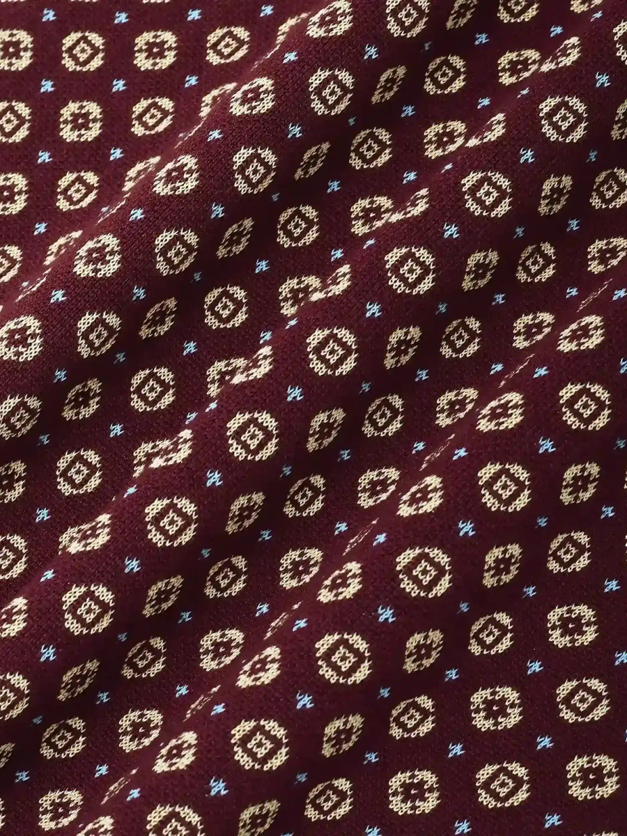 DRÔLE DE MONSIEUR — Поло Polo Maille Jacquard Cravate Dark Red