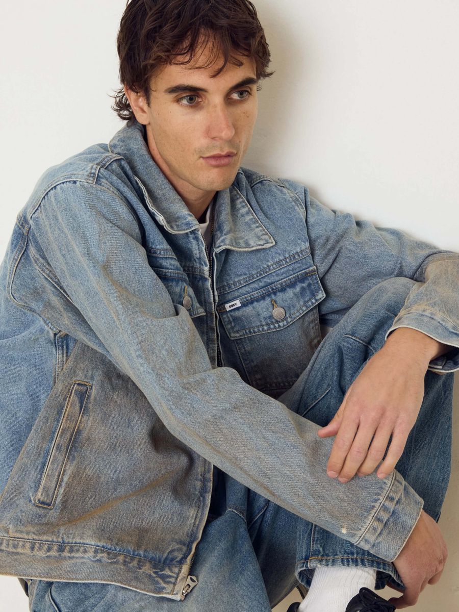OBEY — Куртка Base Trucker Jacket Havy Vintage Light Indigo