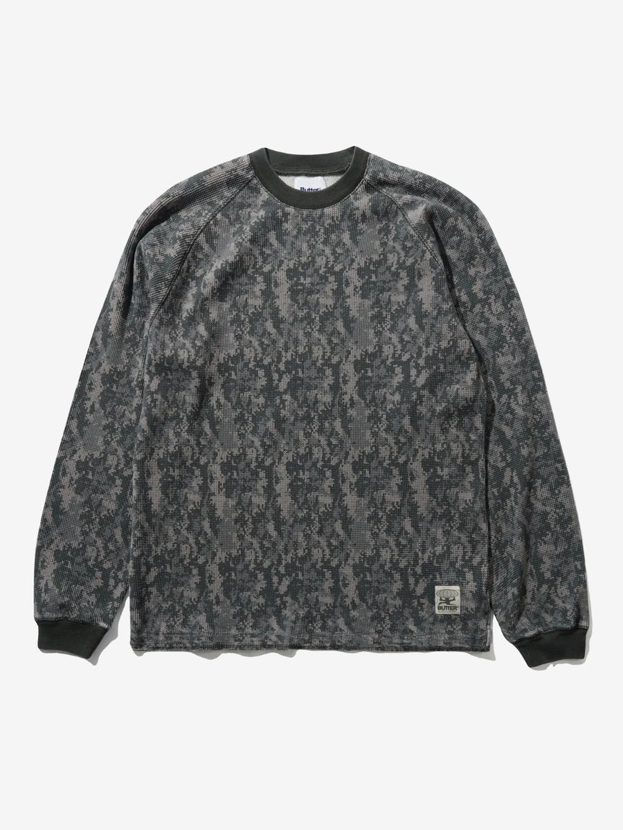 BUTTER GOODS — Лонгслив Waffle L/S Top Digital Camo