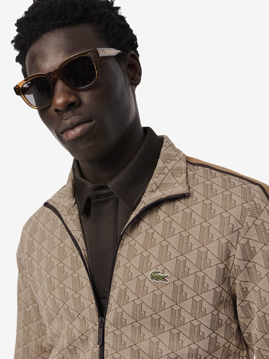 LACOSTE — Олимпийка Paris Monogram Brown
