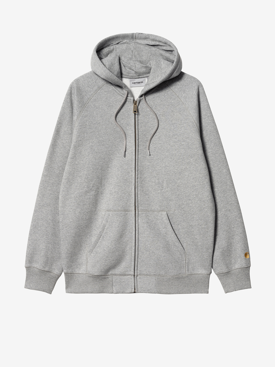 CARHARTT WIP — Худи Zip Chase Grey Heather/Gold