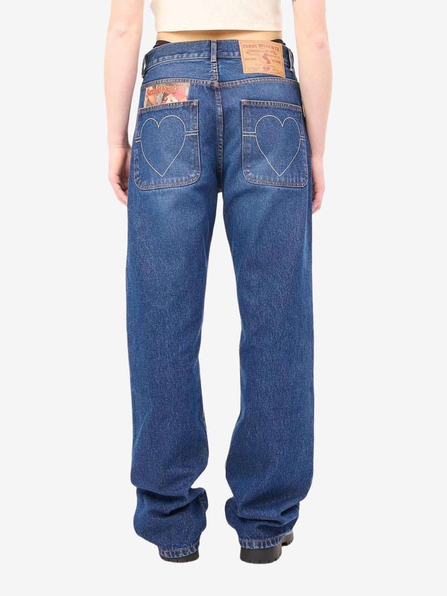 CARNE BOLLENTE — Джинсы Back Pocket Pleasures Washed Blue
