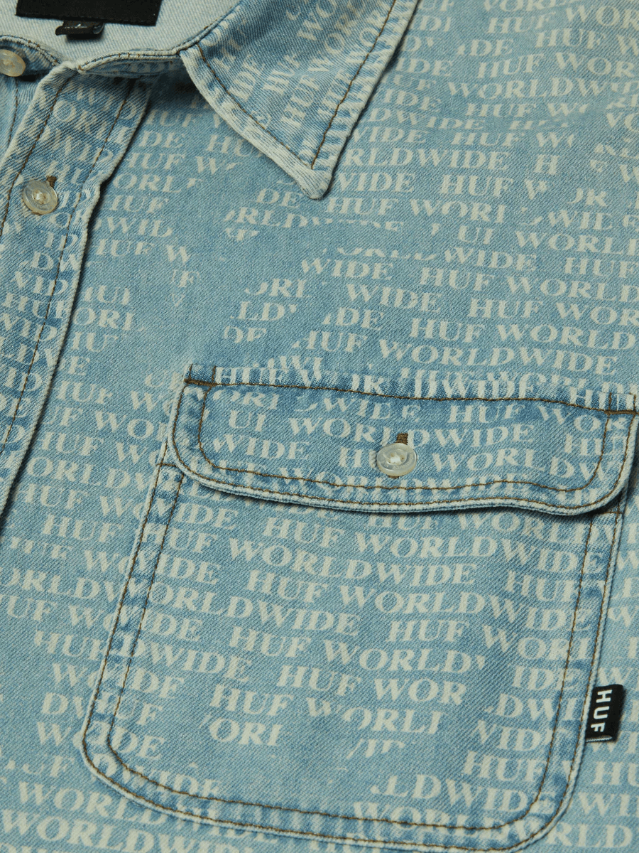 HUF — Рубашка Ceremony Denim Shirt Indigo
