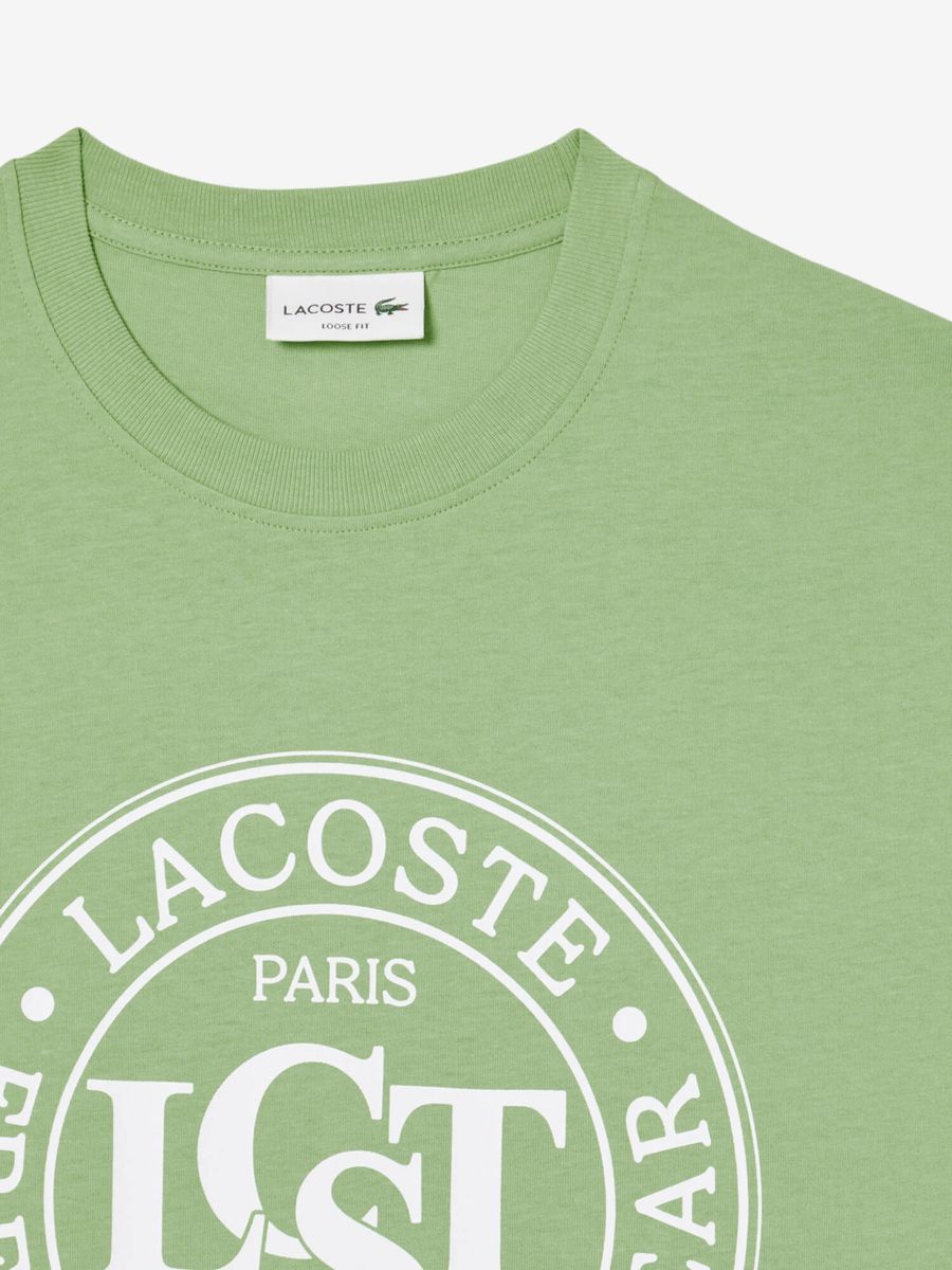 LACOSTE — Футболка Loose Fit Heavy Cotton Printed Tee Lime