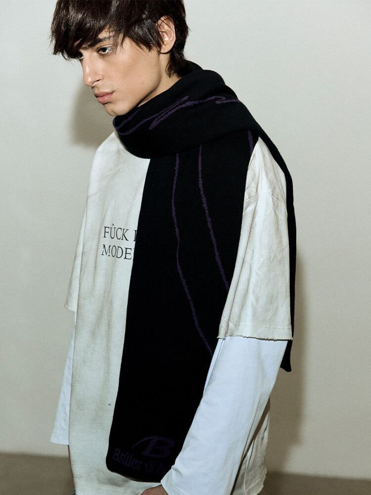 BRÛLER D’AMOUR — Шарф Signature Black