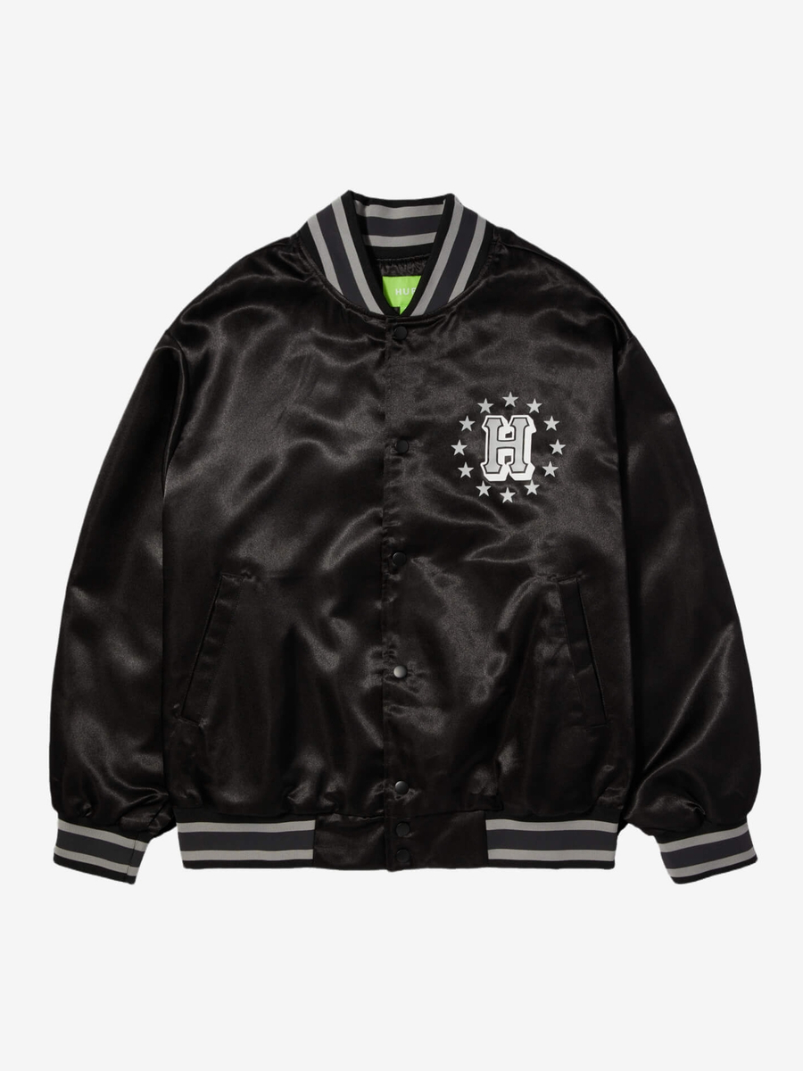 HUF — Куртка Galactic Stack Baseball Jacket Black