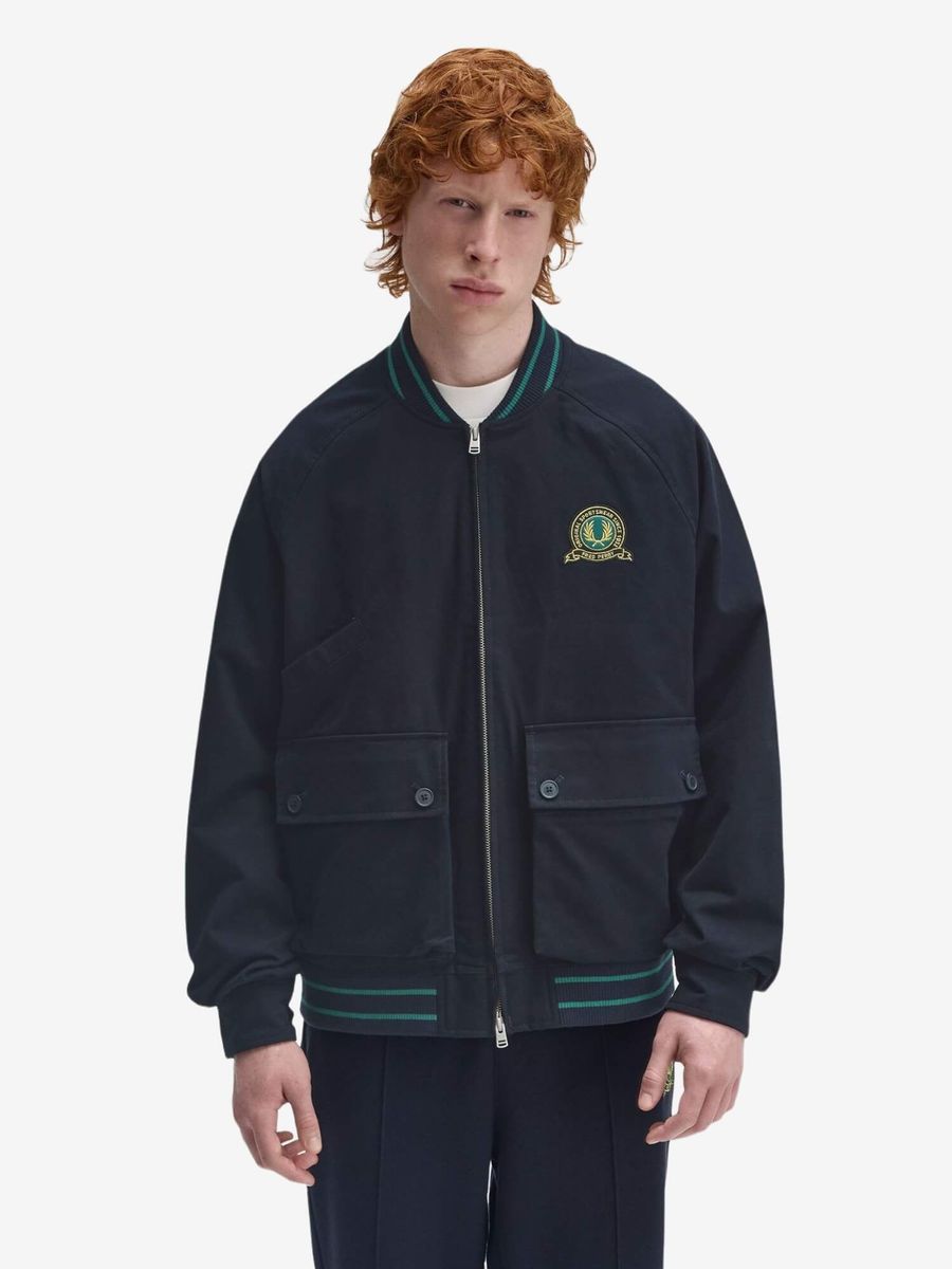 FRED PERRY — Куртка Tennis Badge Bomber Jacket Navy