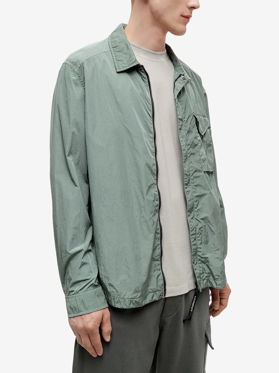 C.P. COMPANY — Овершот Chrome-R Zipped Lens Overshirt Laurel Wreath