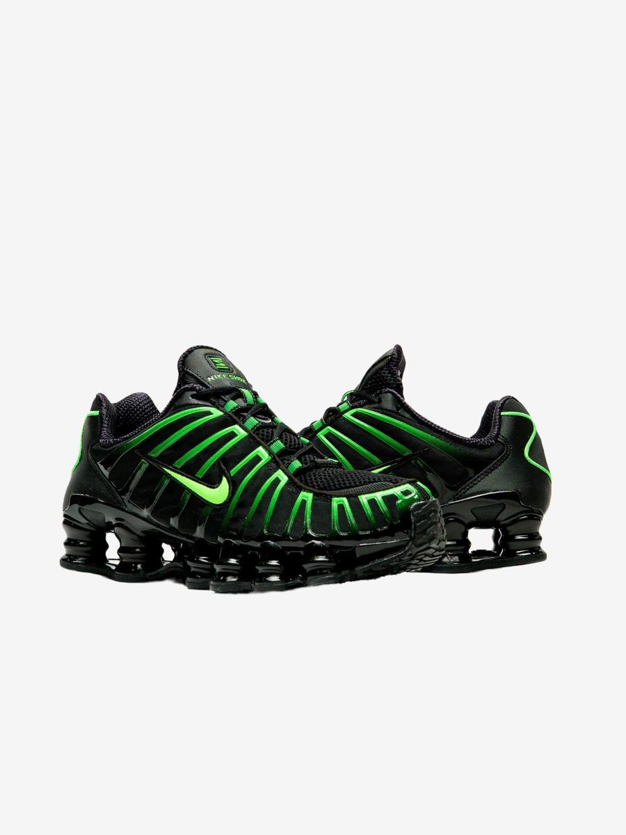 NIKE — Кроссовки Shox TL Black/Green Strike/Black
