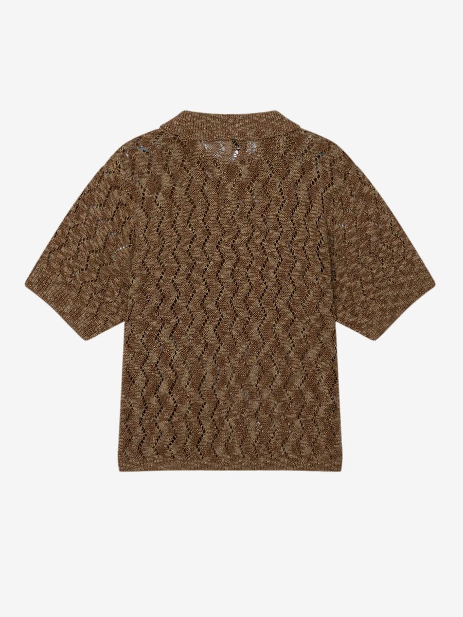 OBEY — Поло вязанное Andre Polo Sweater Toffee Brown