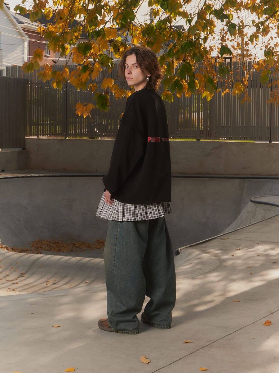 CALLED A GARMENT — Лонгслив Pressure Double Layer Черный
