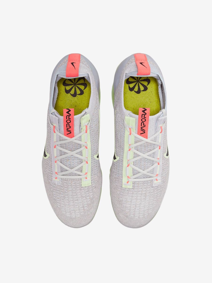 NIKE — Кроссовки Vapormax Flyknit Grey/Neon
