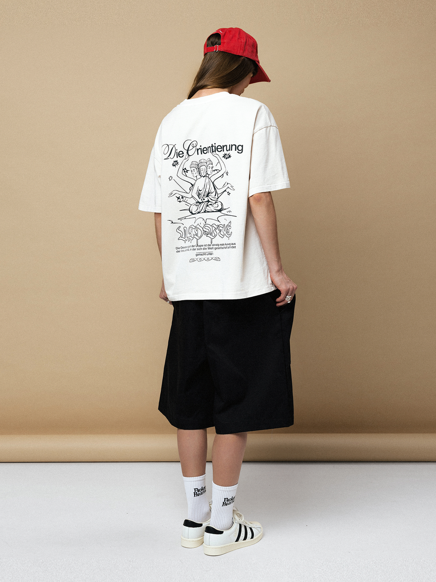 DISSIDENT — Футболка Orientierung Dyed Tee in Champagne