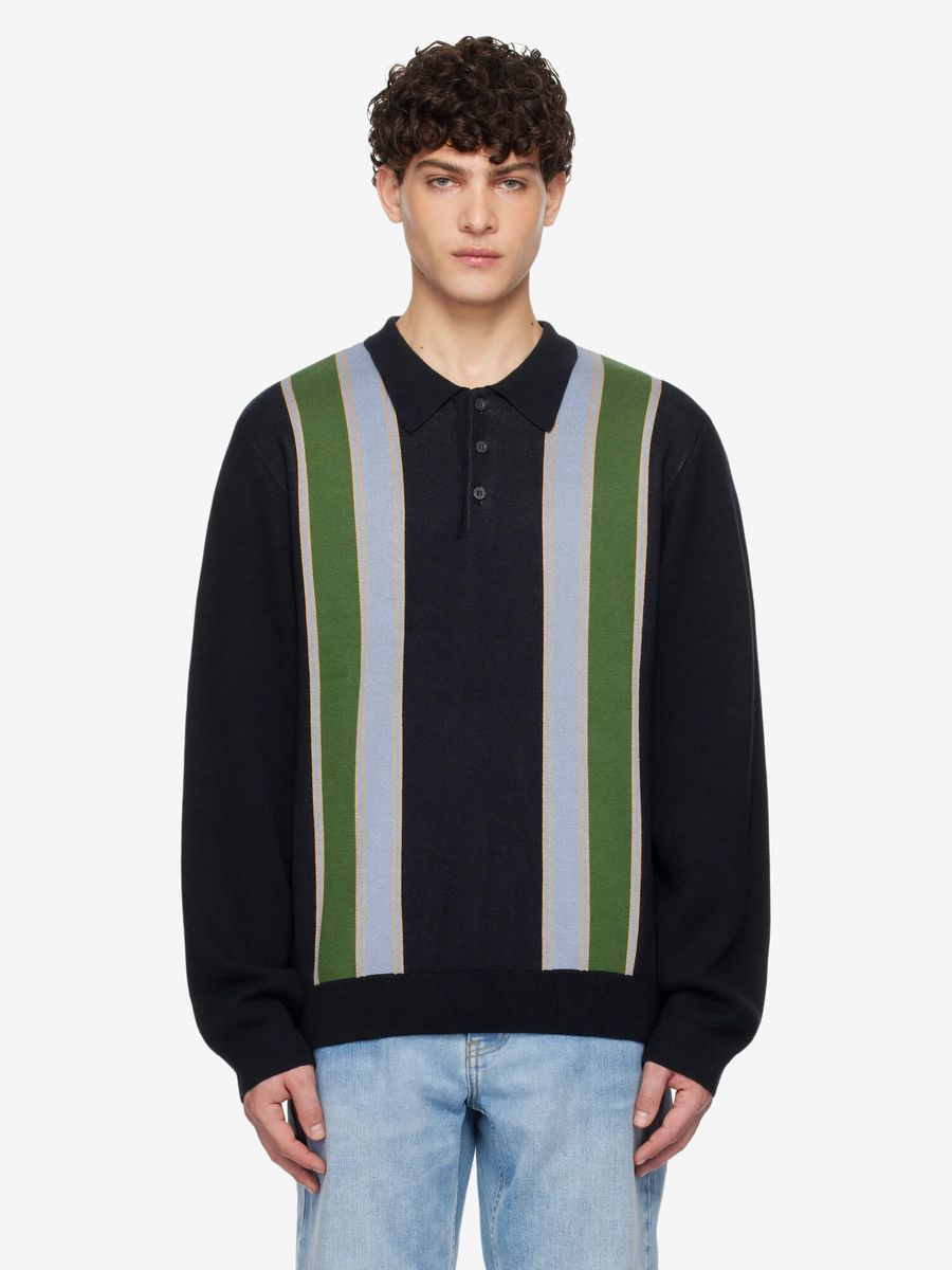 CARHARTT WIP — Свитер-Поло L/S Arlo Polo Dark Navy/Tarragon Kendricks Stripe