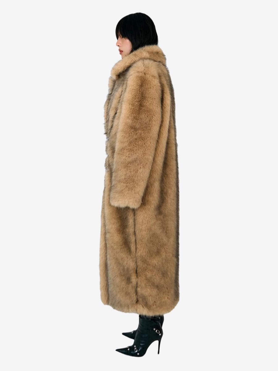 THE RAGGED PRIEST — Пальто меховое Tara Coat Beige