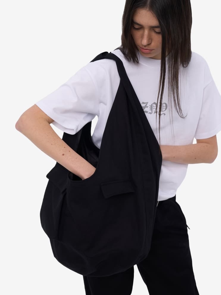 ZNY — Сумка-Шоппер Taffeta SS25 Black (Crumpled)