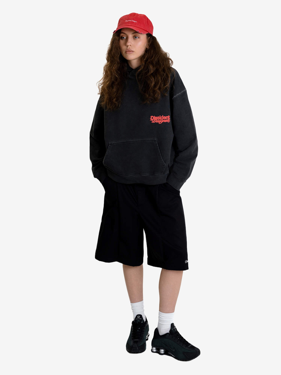 DISSIDENT — Худи DD Pufed Ink Dyed Hoodie in Asphalt