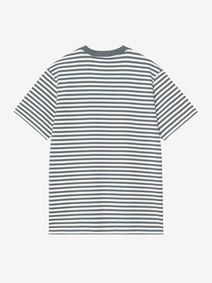 CARHARTT WIP — Футболка Ezra Pocket Stripe Tee Cozy Blue/Wax