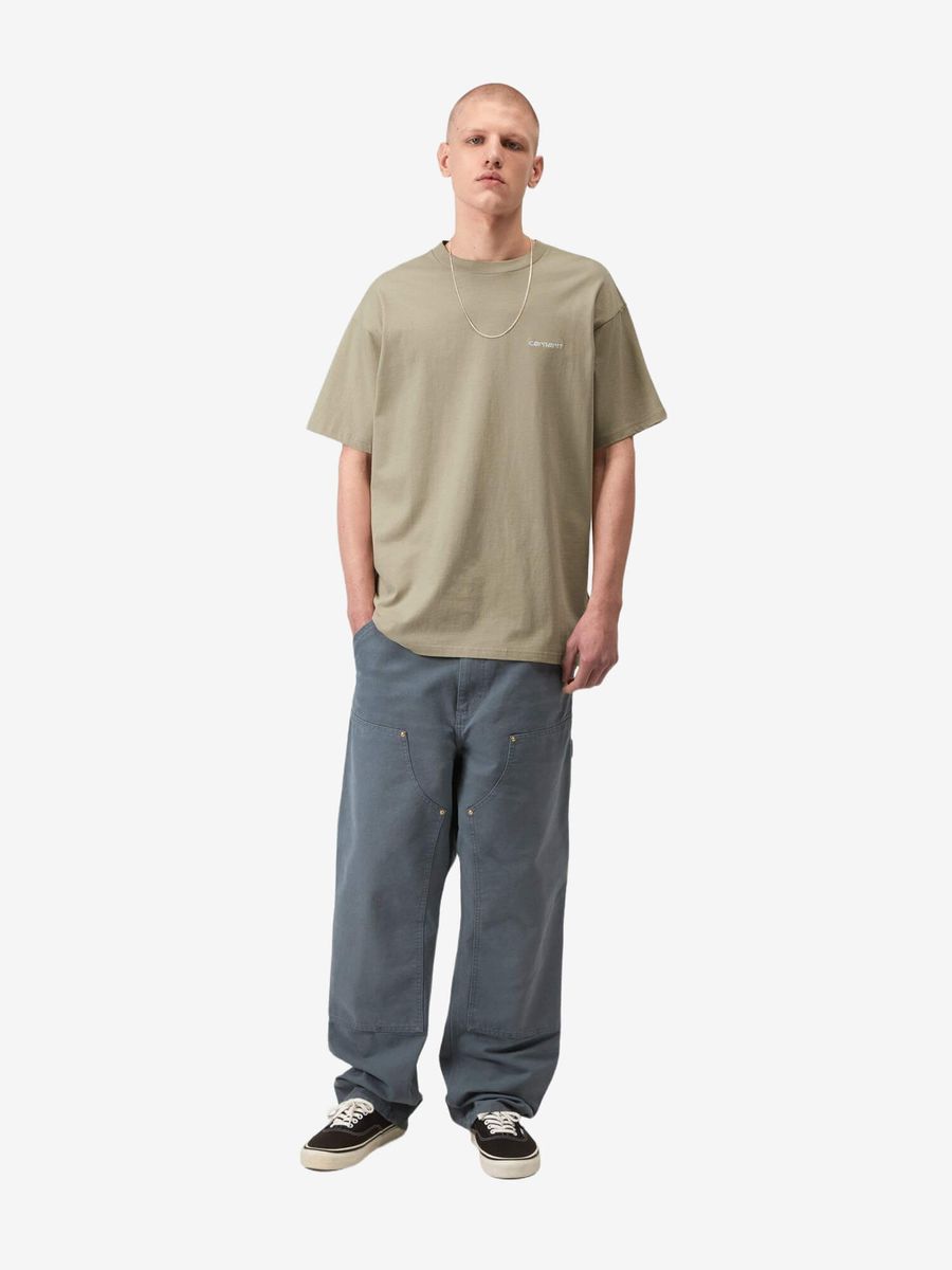 CARHARTT WIP — Футболка S/S Script Embroidery Barchan/White