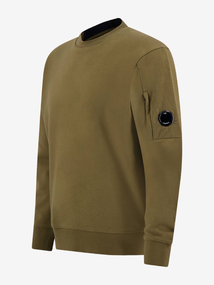 C.P. COMPANY — Свитшот Diagonal Raised Lens Sweat Military Green